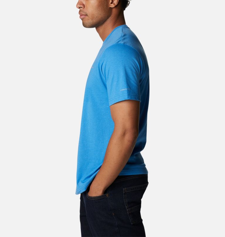 Men's Thistletown Hills Short Sleeve Shirt, Color: Bright Indigo Heather, image 3