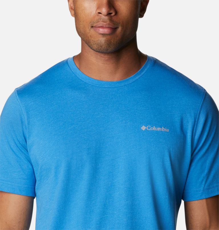 Men's Thistletown Hills Short Sleeve Shirt, Color: Bright Indigo Heather, image 4
