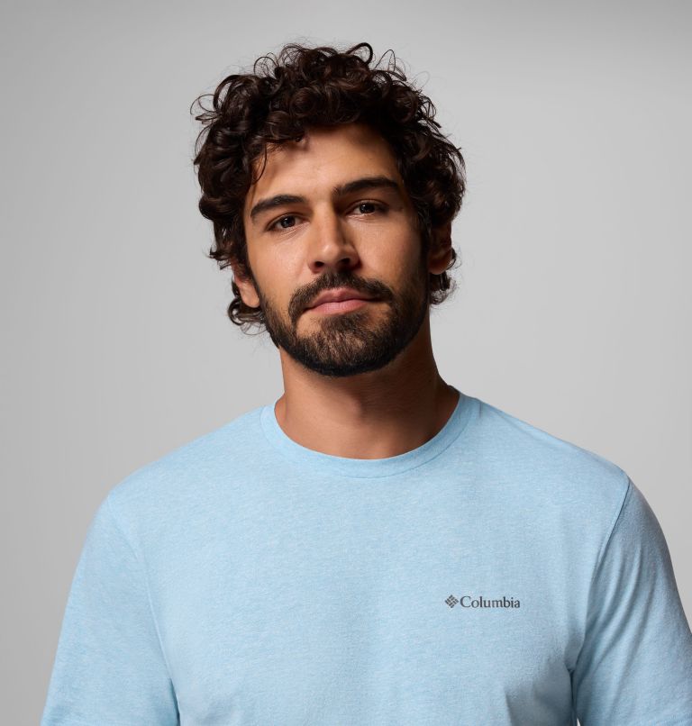 Men's Thistletown Hills Short Sleeve Shirt, Color: Vintage Blue Heather, image 5