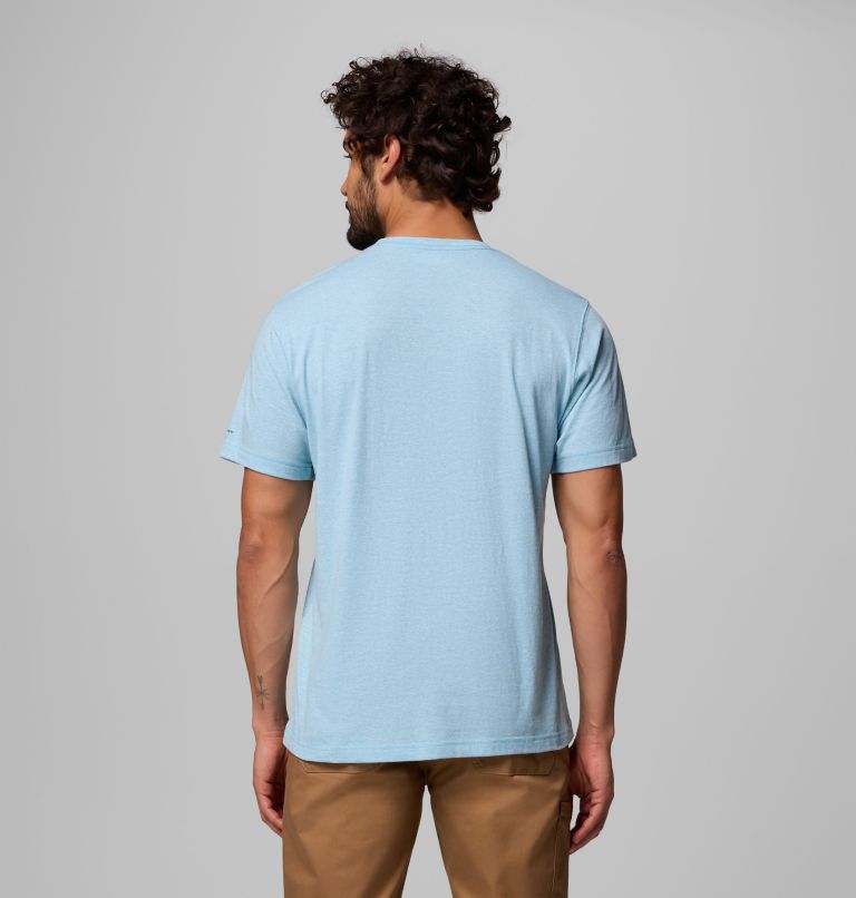 Men's Thistletown Hills Short Sleeve Shirt, Color: Vintage Blue Heather, image 3