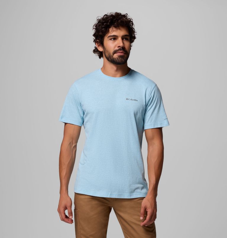 Men's Thistletown Hills Short Sleeve Shirt, Color: Vintage Blue Heather, image 1