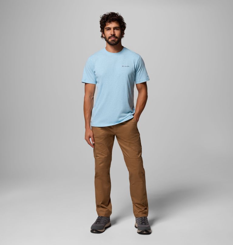 Men's Thistletown Hills Short Sleeve Shirt, Color: Vintage Blue Heather, image 2