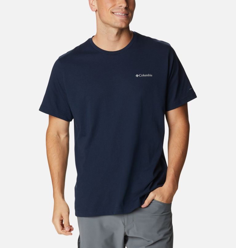 Thumbnail: Men's Thistletown Hills Short Sleeve Shirt, Color: Collegiate Navy Heather, image 1