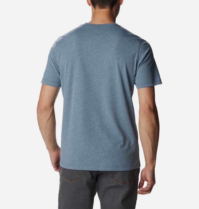 Thumbnail: Men's Thistletown Hills Short Sleeve Shirt, Color: Dark Mountain, Sky Blue, image 2