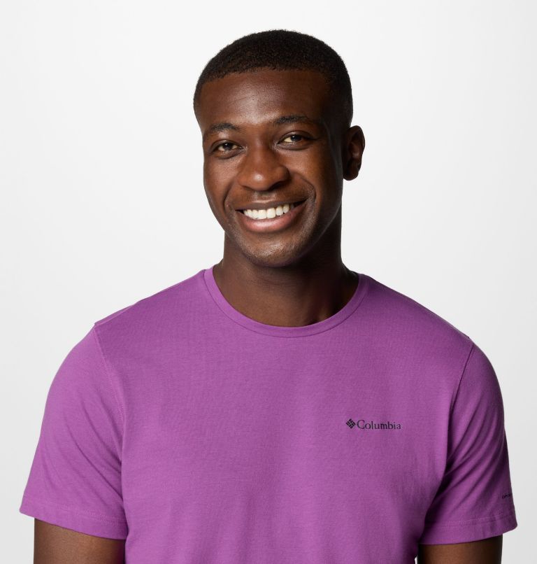 Men's Thistletown Hills Short Sleeve Shirt, Color: Razzle Heather, image 4