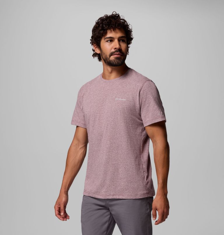 Men's Thistletown Hills Short Sleeve Shirt, Color: Rich Wine Heather, image 4