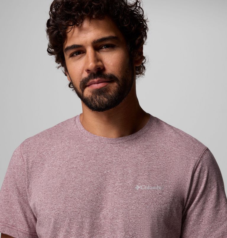 Men's Thistletown Hills Short Sleeve Shirt, Color: Rich Wine Heather, image 5