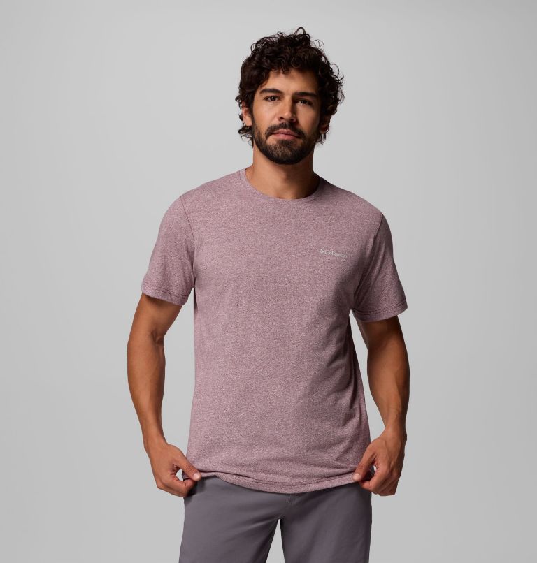 Men's Thistletown Hills Short Sleeve Shirt, Color: Rich Wine Heather, image 1