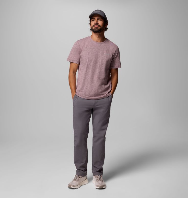 Men's Thistletown Hills Short Sleeve Shirt, Color: Rich Wine Heather, image 2