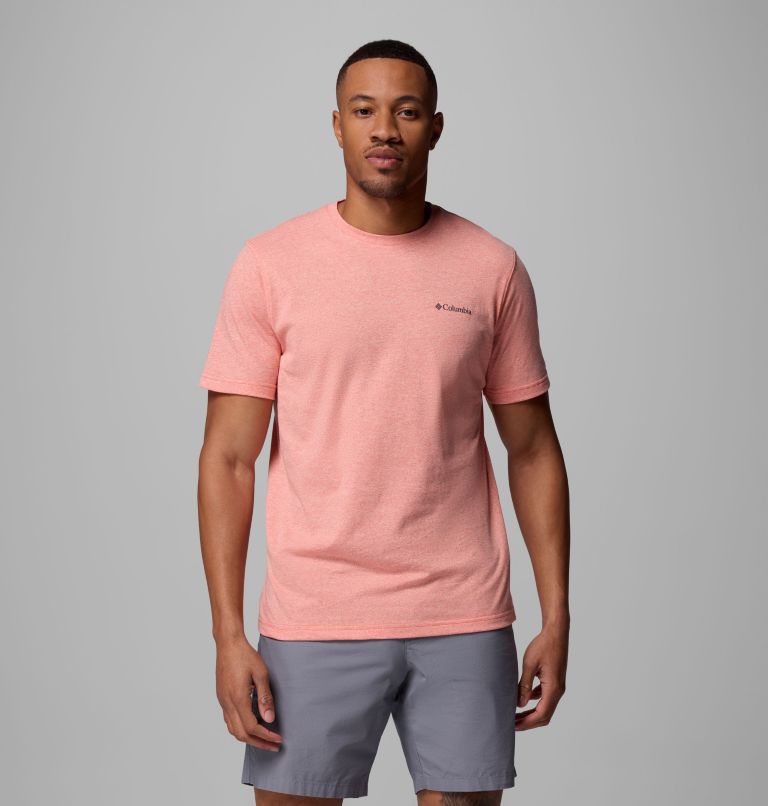 Men's Thistletown Hills Short Sleeve Shirt, Color: Zing Heather, image 1