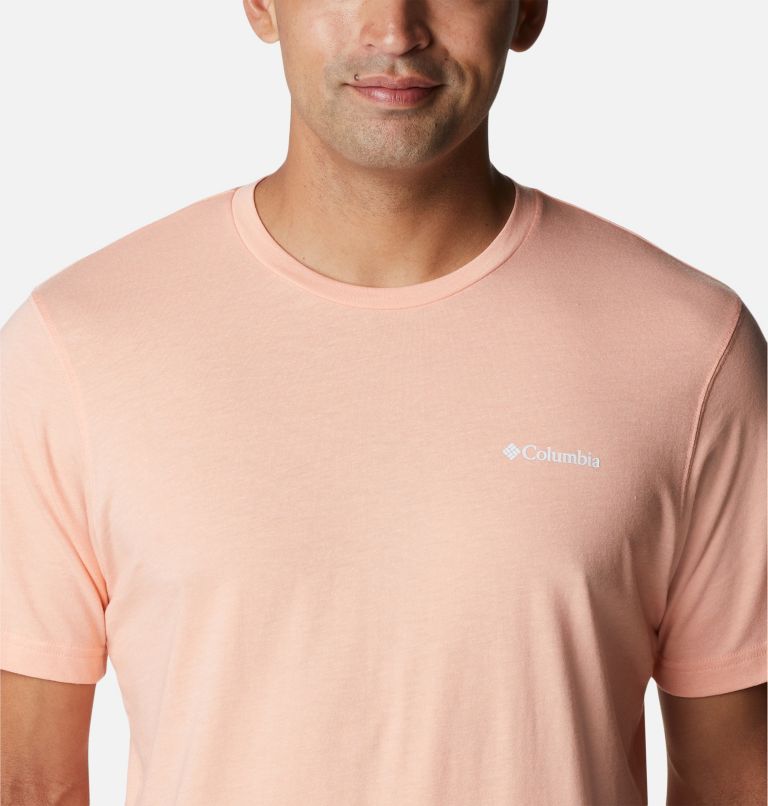 Thumbnail: Men's Thistletown Hills Short Sleeve Shirt, Color: Coral Reef Heather, image 4