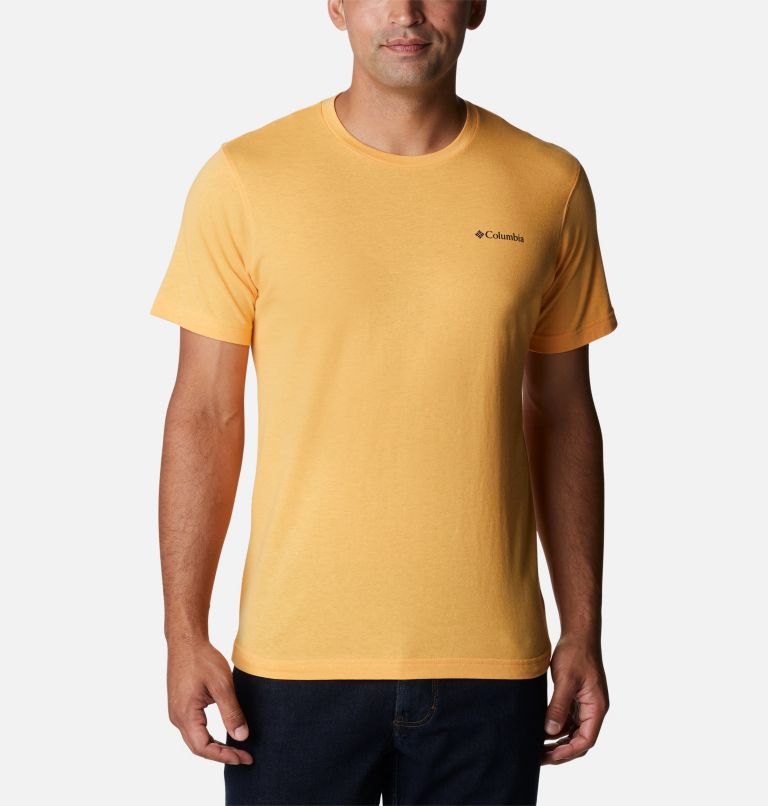 Thumbnail: Men's Thistletown Hills Short Sleeve Shirt, Color: Mango Heather, image 1