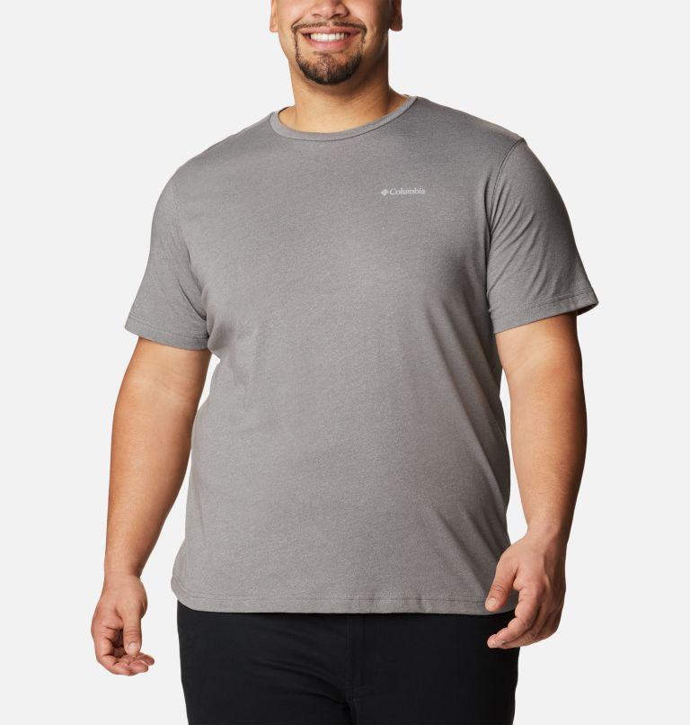 Thumbnail: Men's Thistletown Hills Short Sleeve Shirt - Big, Color: City Grey Heather, image 1