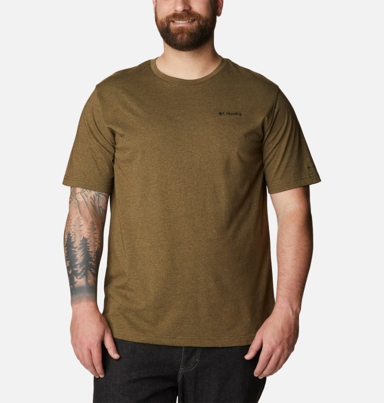 Men's Thistletown Hills Short Sleeve Shirt - Big, Color: Olive Green Heather, image 1
