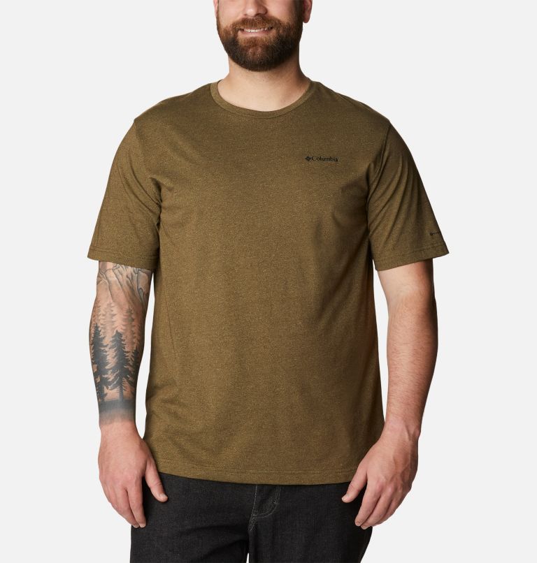 Thumbnail: Men's Thistletown Hills Short Sleeve Shirt - Big, Color: Olive Green, Savory, image 1