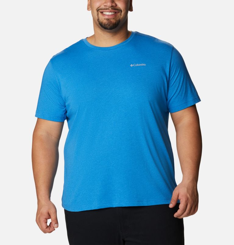 Men's Thistletown Hills Short Sleeve Shirt - Big, Color: Bright Indigo Heather, image 1