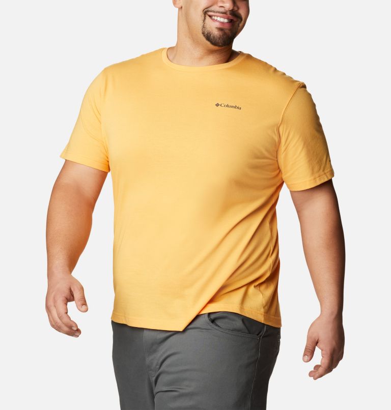 Thumbnail: Men's Thistletown Hills Short Sleeve Shirt - Big, Color: Mango Heather, image 5