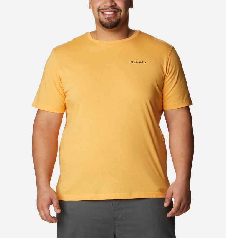 Thumbnail: Men's Thistletown Hills Short Sleeve Shirt - Big, Color: Mango Heather, image 1