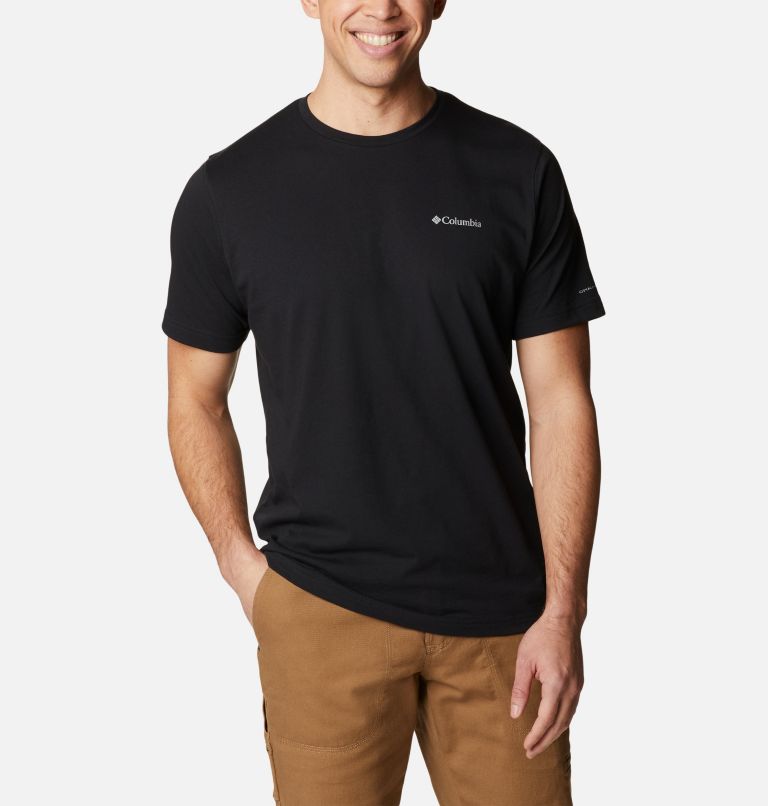 Men's Thistletown Hills Short Sleeve Shirt - Tall, Color: Black