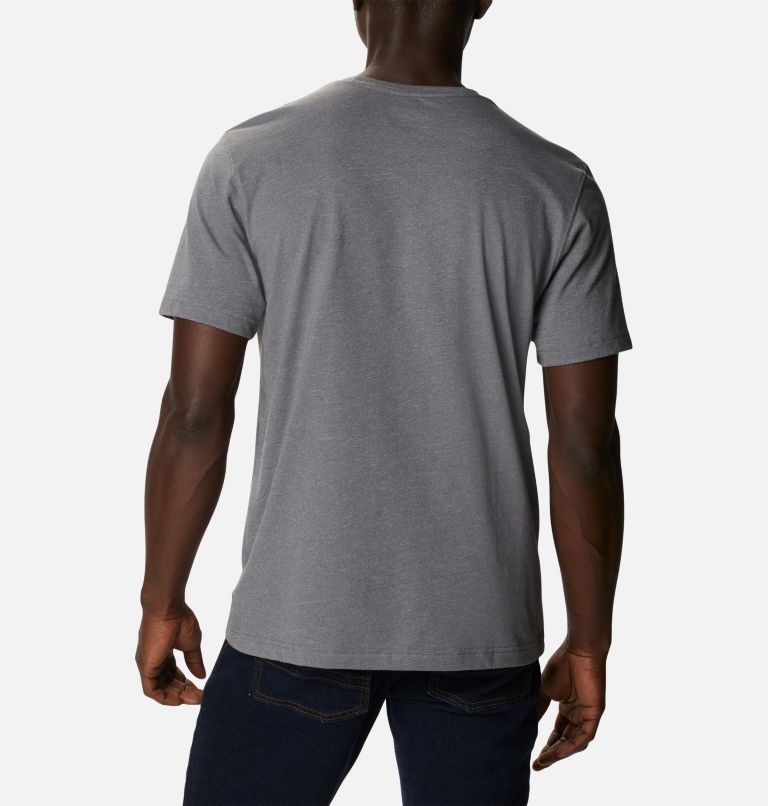 Thumbnail: Men's Thistletown Hills Short Sleeve Shirt - Tall, Color: City Grey Heather, image 2