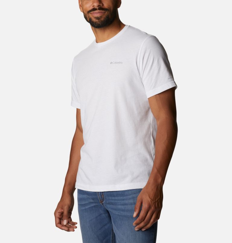 Thumbnail: Men's Thistletown Hills Short Sleeve Shirt - Tall, Color: White, image 5