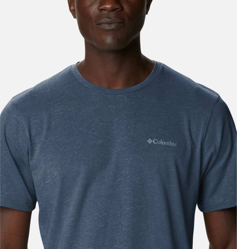 Thumbnail: Men's Thistletown Hills Short Sleeve Shirt - Tall, Color: Dark Mountain Heather, image 4