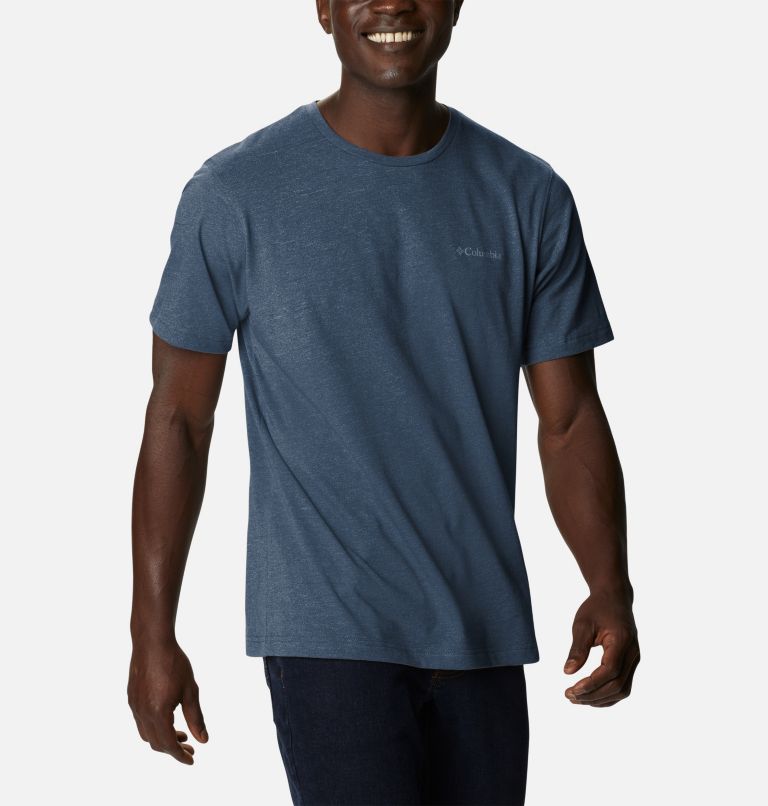 Thumbnail: Men's Thistletown Hills Short Sleeve Shirt - Tall, Color: Dark Mountain Heather, image 5