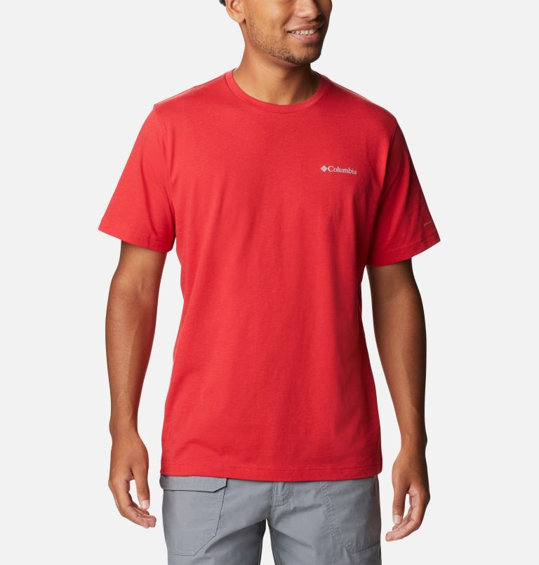Thumbnail: Men's Thistletown Hills Short Sleeve Shirt - Tall, Color: Mountain Red, image 1