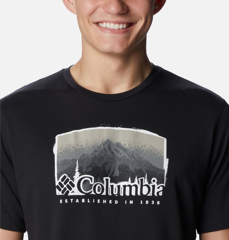 Men’s Thistletown Hills Graphic T-shirt, Color: Black, Foggy Haven, image 4