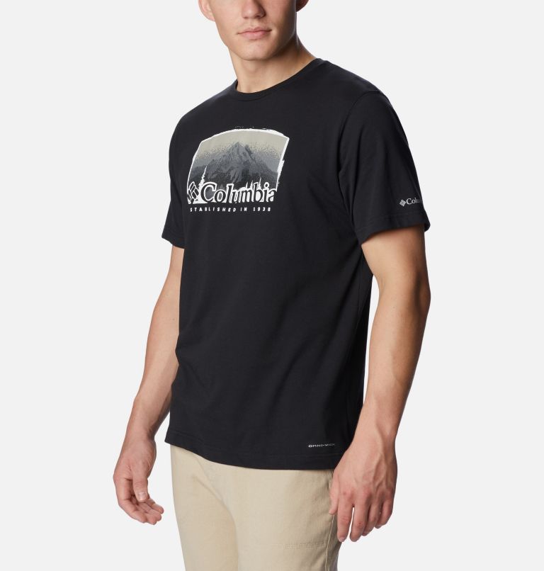 Men’s Thistletown Hills Graphic T-shirt, Color: Black, Foggy Haven, image 5