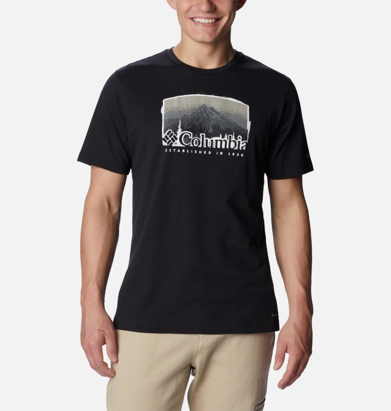 Men’s Thistletown Hills Graphic T-shirt, Color: Black, Foggy Haven, image 1