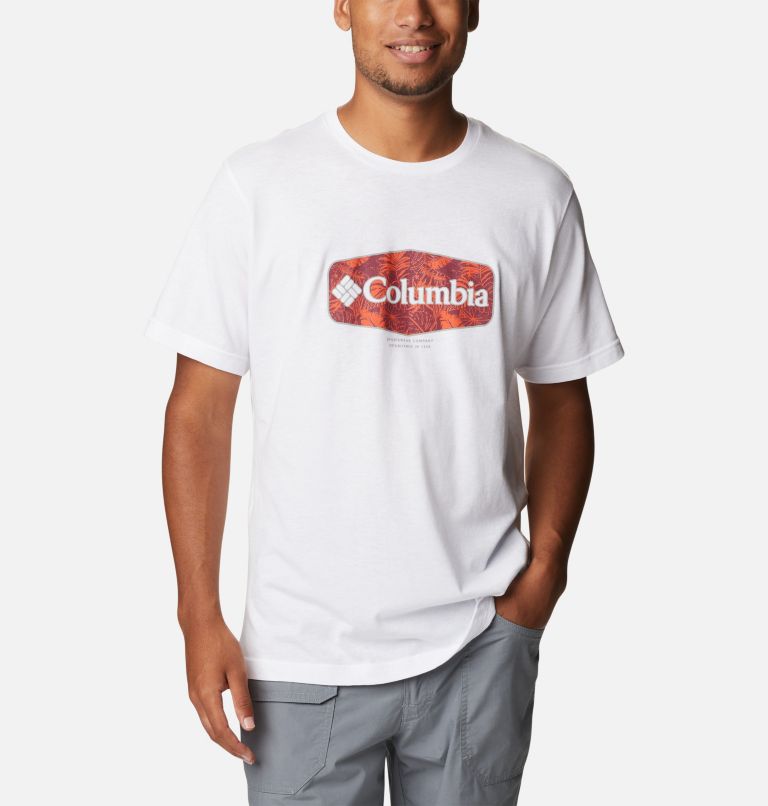 Thumbnail: Men’s Thistletown Hills Graphic T-shirt, Color: White, King Palms Graphic, image 1