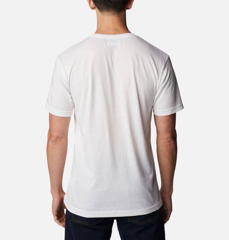 Camiseta estampada Thistletown Hills para hombre, Color: White, Treestriped Flag, image 2