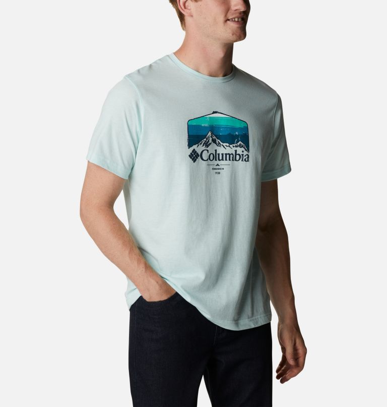 Men’s Thistletown Hills Graphic T-shirt, Color: Icy Morn Heather, Hikers Graphic