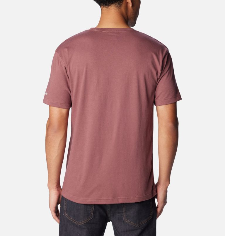 Men’s Thistletown Hills Graphic T-shirt, Color: Light Raisin, Fractal Peaks, image 2