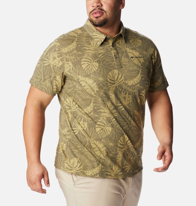 Thumbnail: Polo Thistletown Hills Homme - Tailles fortes, Color: Stone Green King Palms, image 5