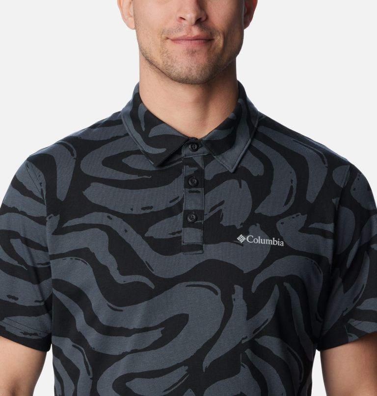 Polo Thistletown Hills Homme - Grandes tailles, Color: Black, Snowdrifts Print, image 4