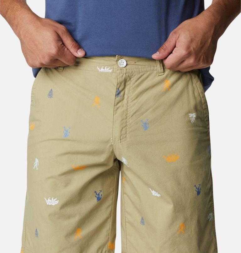 Thumbnail: Men's Washed Out Printed Shorts, Color: Savory Camp Social Multi Print, image 4