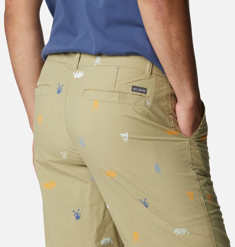 Thumbnail: Men's Washed Out Printed Shorts, Color: Savory Camp Social Multi Print, image 5