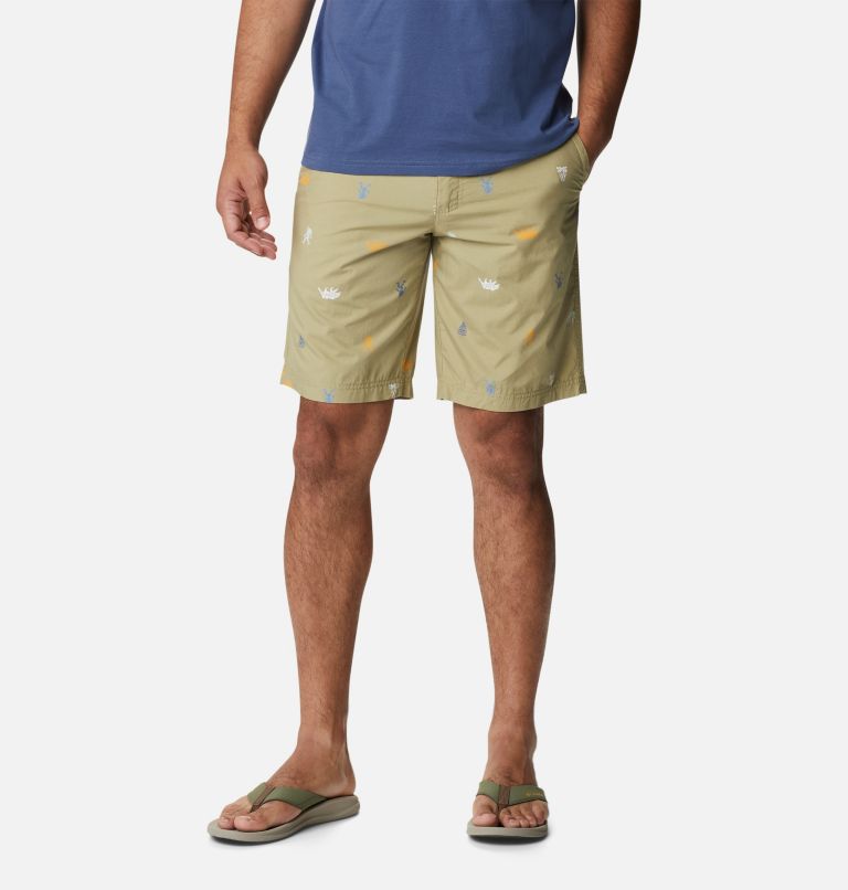 Men's Washed Out Printed Shorts, Color: Savory Camp Social Multi Print, image 1