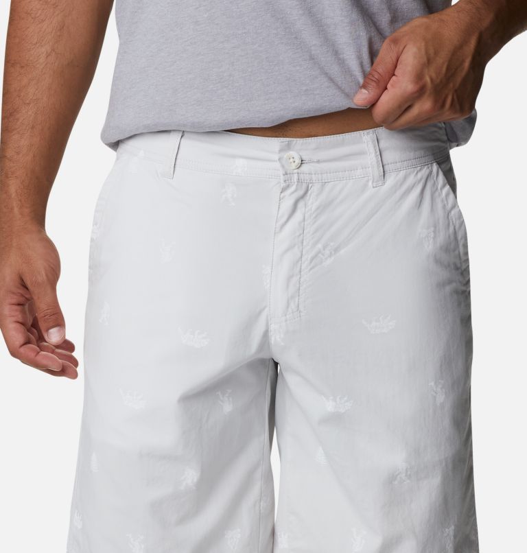 Thumbnail: Pantaloncini casual stampati Washed Out da uomo, Color: Nimbus Grey Camp Social Print, image 4