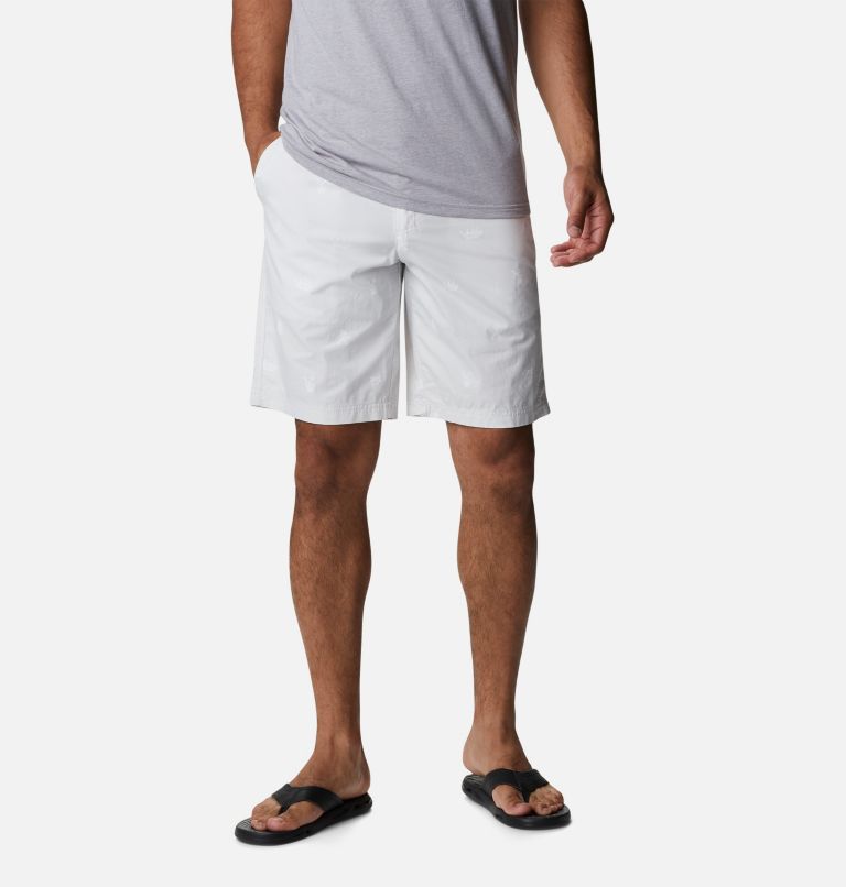 Thumbnail: Shorts casual estampados Washed Out para hombre, Color: Nimbus Grey Camp Social Print, image 1