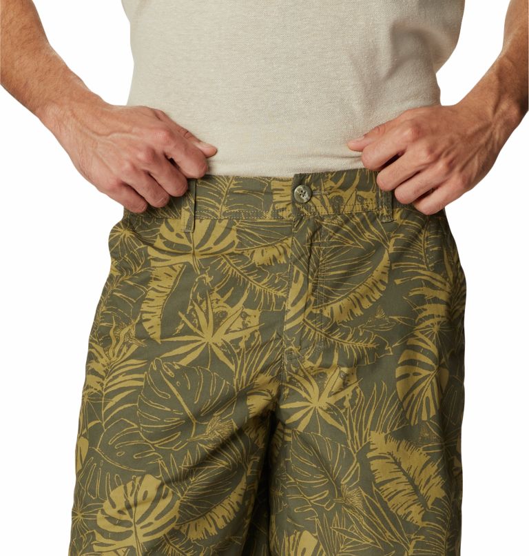 Thumbnail: Shorts casual estampados Washed Out para hombre, Color: Stone Green King Palms Print, image 4