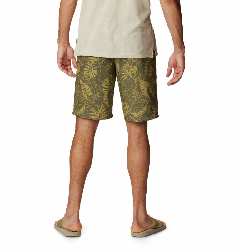 Washed Out Casual Printed Shorts für Männer, Color: Stone Green King Palms Print