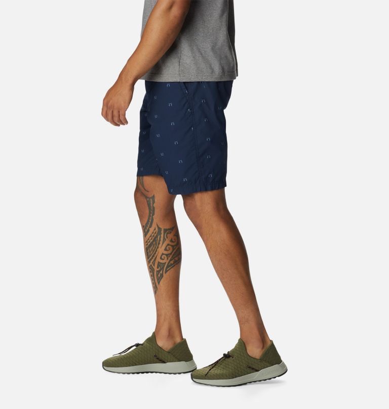 Men’s Washed Out Casual Printed Shorts, Color: Collegiate Navy Hammocked, image 3
