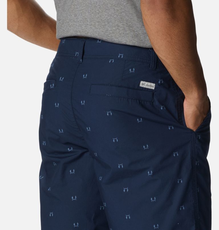 Men’s Washed Out Casual Printed Shorts, Color: Collegiate Navy Hammocked, image 5