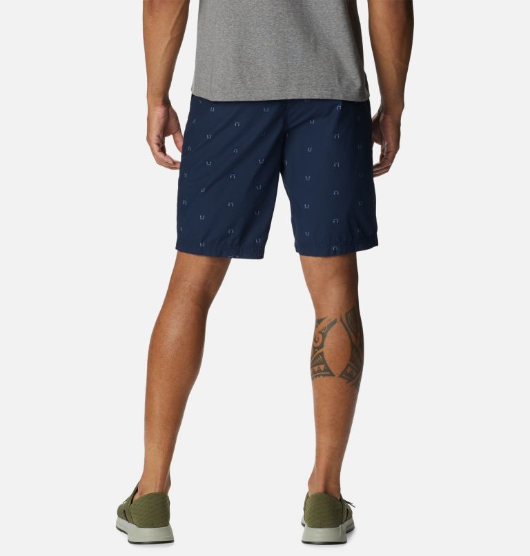 Men’s Washed Out Casual Printed Shorts, Color: Collegiate Navy Hammocked, image 2