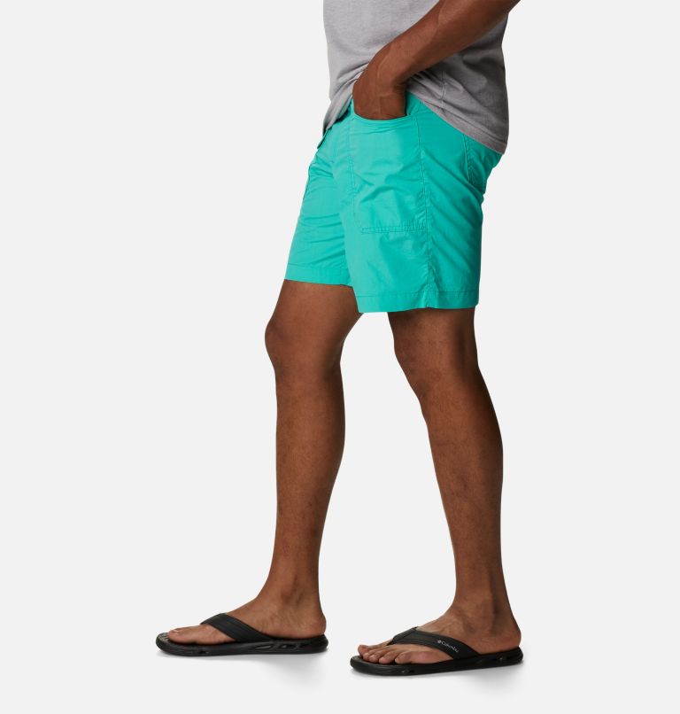 Thumbnail: Men's Washed Out Cargo Shorts, Color: Electric Turquoise, image 3