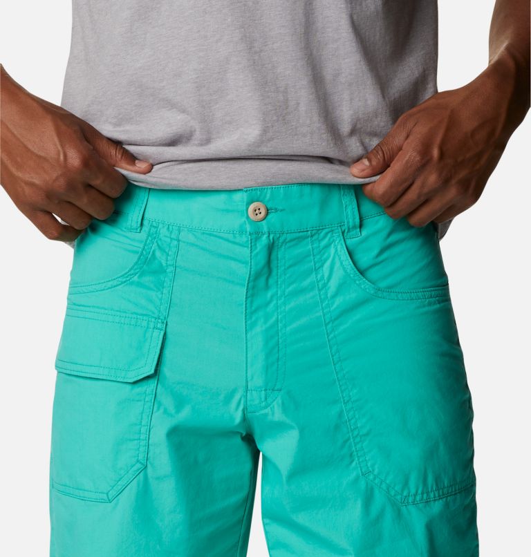 Thumbnail: Men's Washed Out Cargo Shorts, Color: Electric Turquoise, image 4