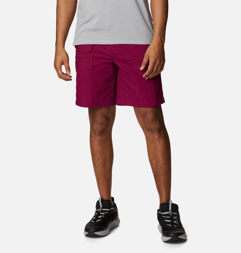 Men's Washed Out Cargo Shorts, Color: Red Onion